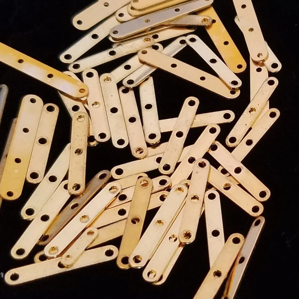 120 SPACER BARS 2 & 3 & 4 hole mixed Gold new spacers jewelrymaking DIY party